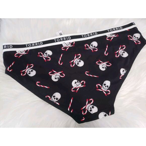 NWT Torrid Plus Size 1 1X 14/16 Halloween Christmas HIPSTER PANTY SKULLS CANDY - Picture 4 of 4